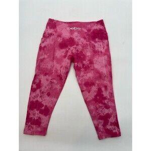 Bebe Sport Women Pink Leggings M stretchy  .‎